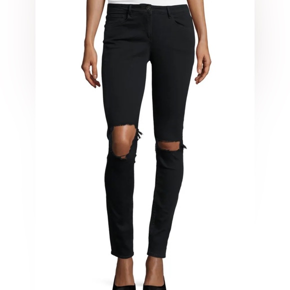 3X1
W2 Mid-Rise Distressed Skinny Jeans, Black Fade size 24 - Picture 1 of 10